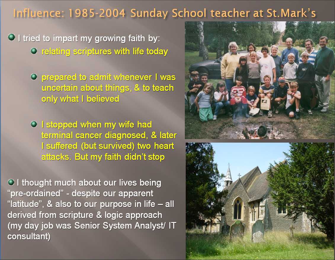 influence as sunday school teacher